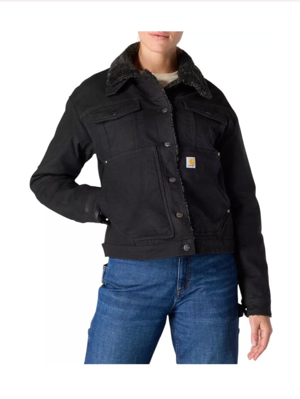 Carhartt Women's Rugged Flex® Loose Fit Canvas Sherpa-Lined Jacket NWT sz S